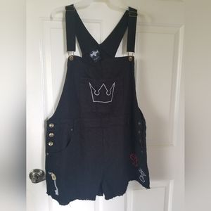 Kingdom Hearts Women's Plus Short Overalls (2X)